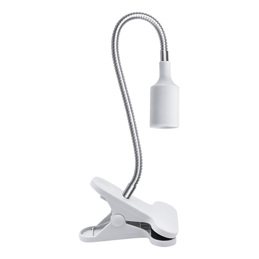 Candeeiro de mesa flexível com clipe CLIP 1xE27/30W/230V branco