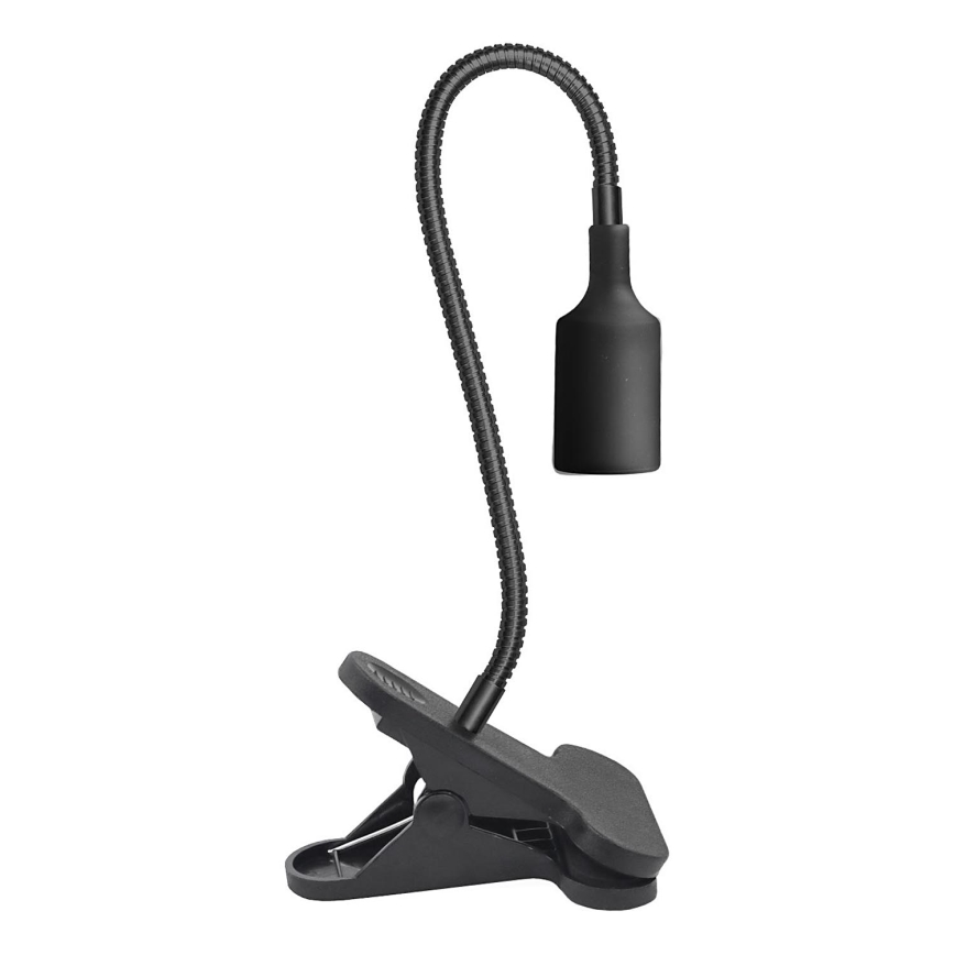 Candeeiro de mesa flexível com clipe CLIP 1xE27/30W/230V preto