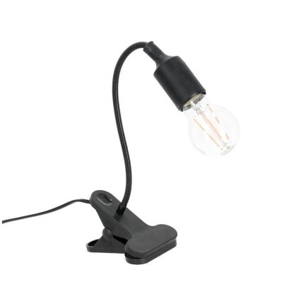 Candeeiro de mesa flexível com clipe CLIP 1xE27/30W/230V preto