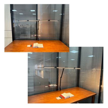 Candeeiro de mesa flexível regulável LED/36W/230V 3000-6500K CRI 92 preto