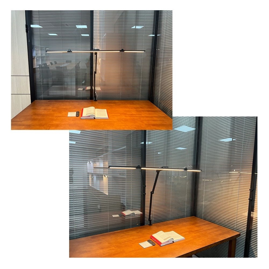 Candeeiro de mesa flexível regulável LED/36W/230V 3000-6500K CRI 92 preto