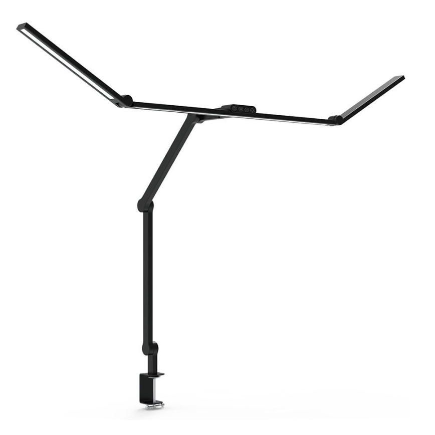 Candeeiro de mesa flexível regulável LED/36W/230V 3000-6500K CRI 92 preto