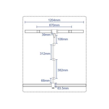 Candeeiro de mesa flexível regulável LED/36W/230V 3000-6500K CRI 92 preto