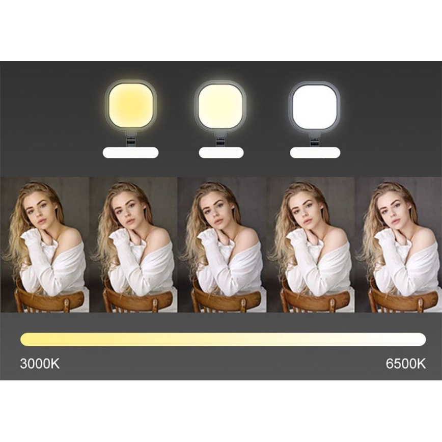 Candeeiro de mesa flexível tátil regulável LED/15W/230V 3000-6500K CRI 96