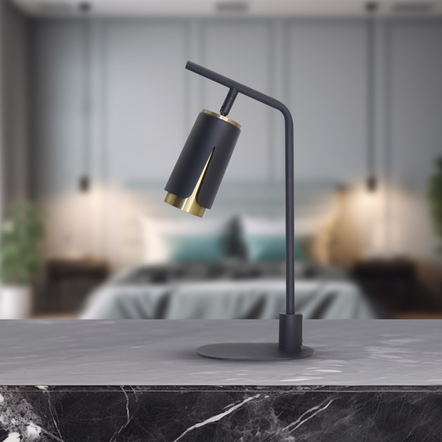 Candeeiro de mesa FLOR 1xGU10/8W/230V preto
