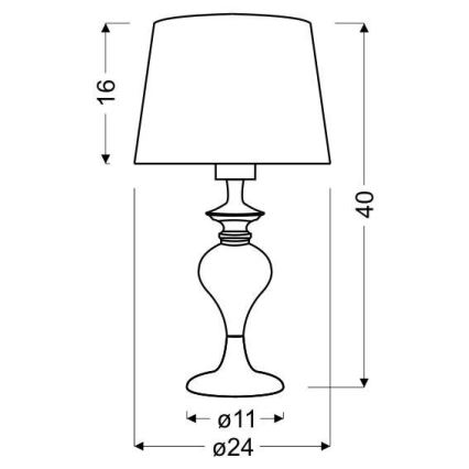 Candeeiro de mesa GILLENIA 1xE27/60W/230V