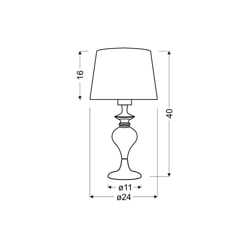 Candeeiro de mesa GILLENIA 1xE27/60W/230V