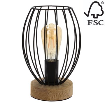 Candeeiro de mesa GUNNAR 1xE27/25W/230V carvalho - certificado por FSC