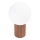 Candeeiro de mesa HALO 1xG9/8W/230V diâmetro 12 cm castanho