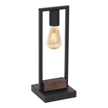 Candeeiro de mesa HARD 1xE27/11W/230V madeira/preto