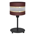 Candeeiro de mesa HELEN 1xE27/15W/230V castanho/preto/dourado