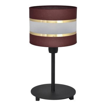 Candeeiro de mesa HELEN 1xE27/15W/230V castanho/preto/dourado
