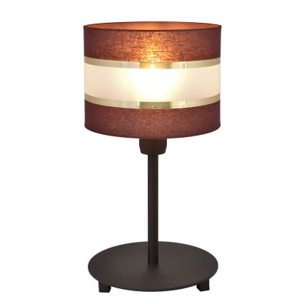 Candeeiro de mesa HELEN 1xE27/15W/230V castanho/preto/dourado