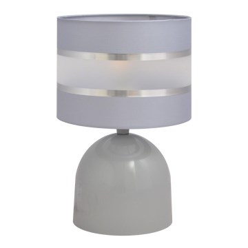Candeeiro de mesa HELEN 1xE27/15W/230V cinzento/prateado