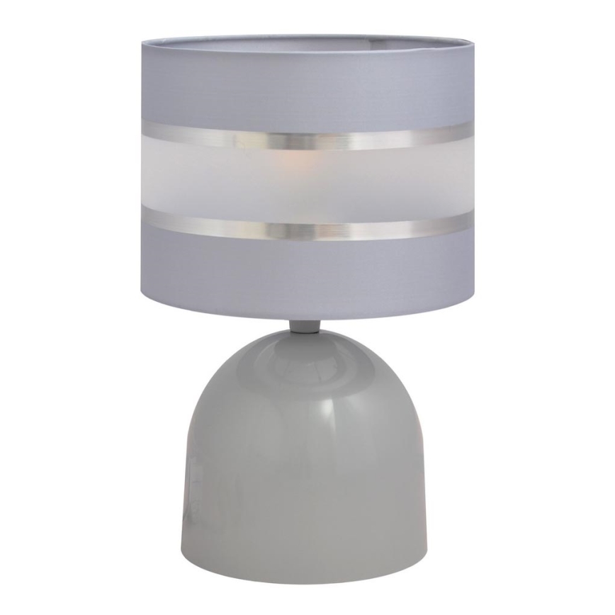 Candeeiro de mesa HELEN 1xE27/15W/230V cinzento/prateado