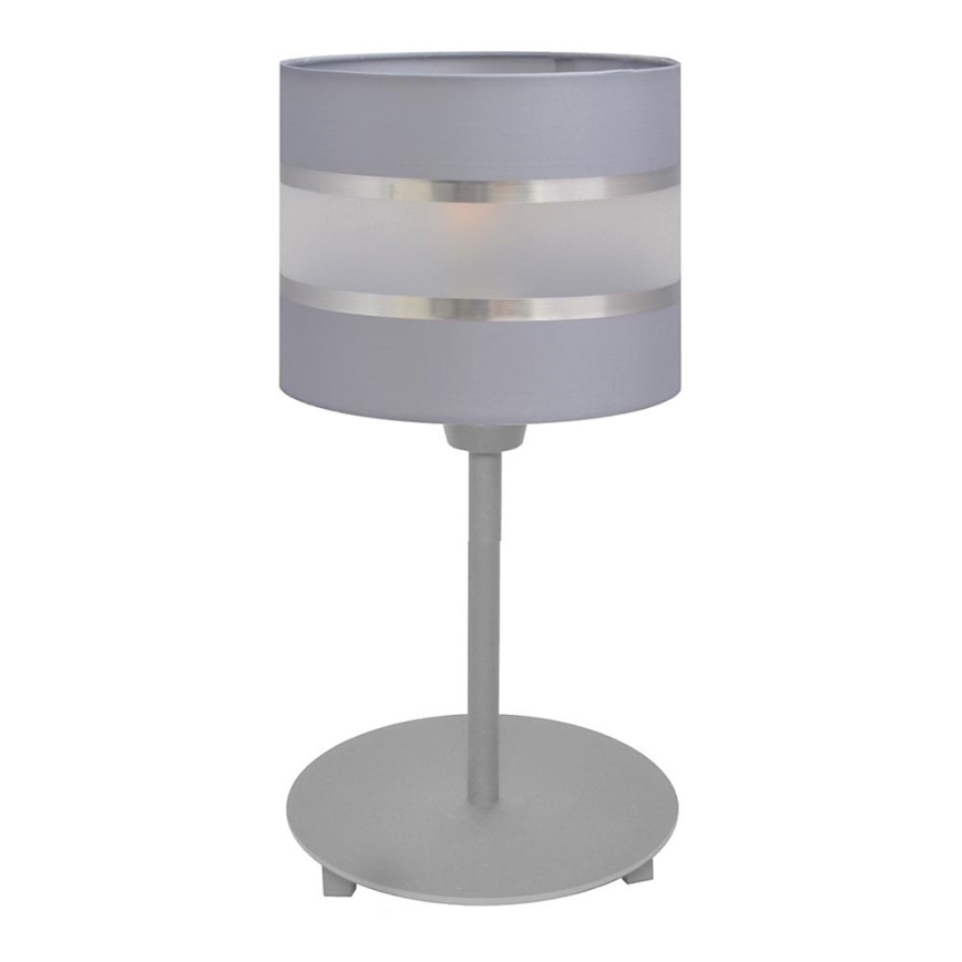 Candeeiro de mesa HELEN 1xE27/15W/230V cinzento/prateado