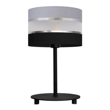 Candeeiro de mesa HELEN 1xE27/15W/230V preto/cinzento/prateado