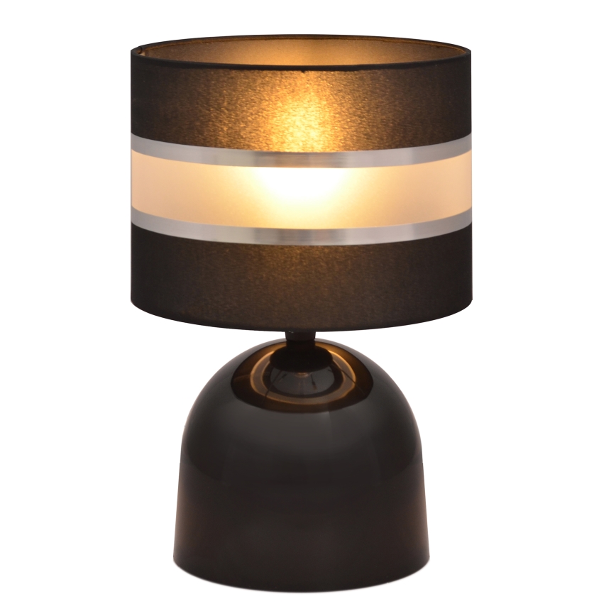 Candeeiro de mesa HELEN 1xE27/15W/230V preto/prateado