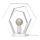 Candeeiro de mesa HEXAGON 1xE27/15W/230V
