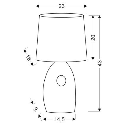 Candeeiro de mesa HIERRO 1xE27/60W/230V preto/dourado