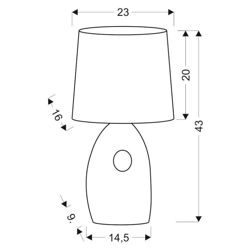 Candeeiro de mesa HIERRO 1xE27/60W/230V preto/dourado
