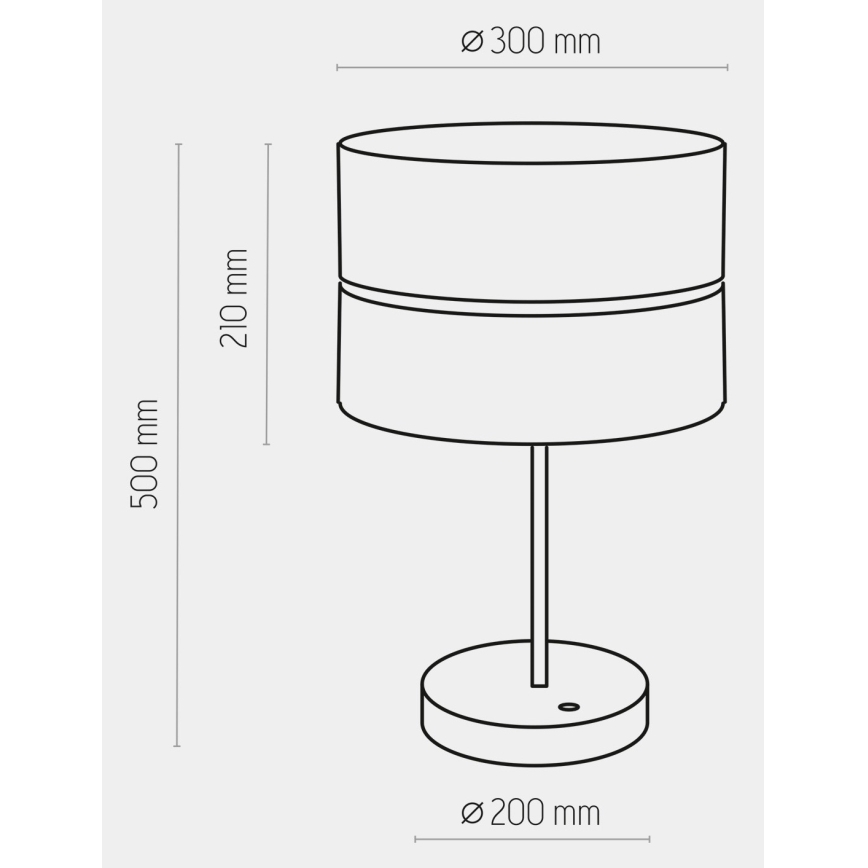 Candeeiro de mesa HILTON 1xE27/25W/230V latão/preto