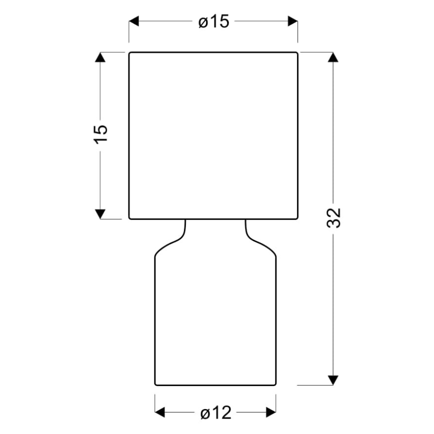 Candeeiro de mesa INER 1xE14/40W/230V cinzento