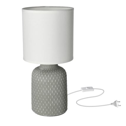 Candeeiro de mesa INER 1xE14/40W/230V cinzento