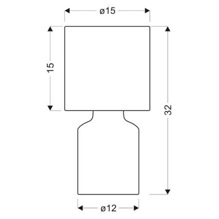Candeeiro de mesa INER 1xE14/40W/230V cinzento