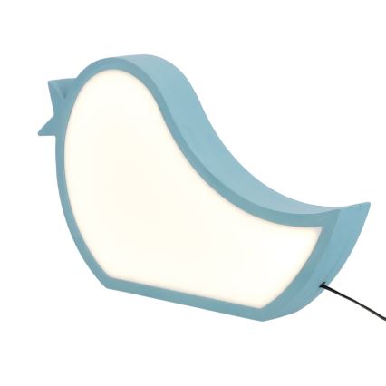 Candeeiro de mesa infantil LED BIRD LED/12W/230V azul