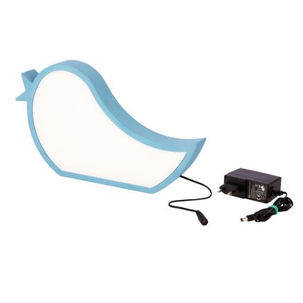 Candeeiro de mesa infantil LED BIRD LED/12W/230V azul