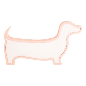 Candeeiro de mesa infantil LED DOG LED/12W/230V rosa