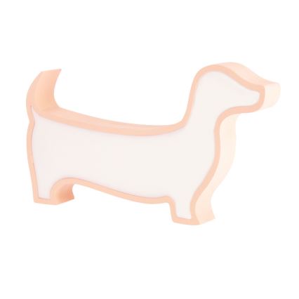 Candeeiro de mesa infantil LED DOG LED/12W/230V rosa