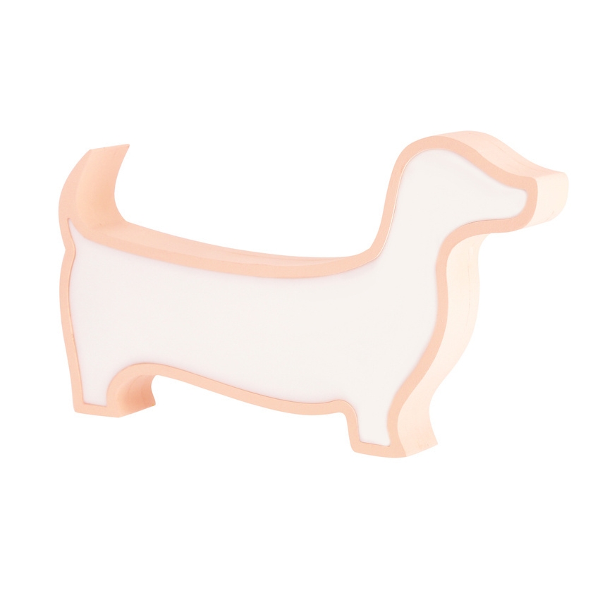 Candeeiro de mesa infantil LED DOG LED/12W/230V rosa