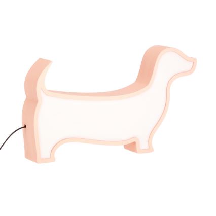 Candeeiro de mesa infantil LED DOG LED/12W/230V rosa
