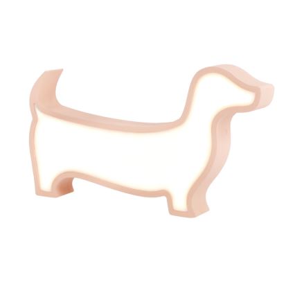 Candeeiro de mesa infantil LED DOG LED/12W/230V rosa