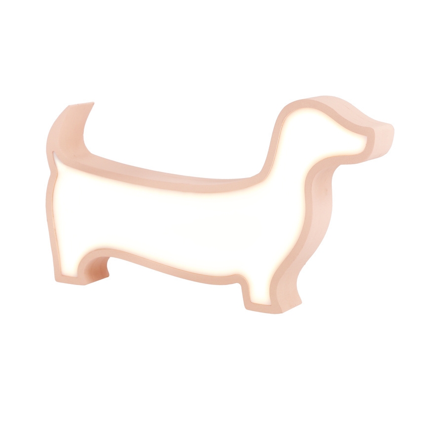 Candeeiro de mesa infantil LED DOG LED/12W/230V rosa