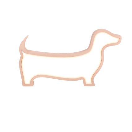 Candeeiro de mesa infantil LED DOG LED/12W/230V rosa
