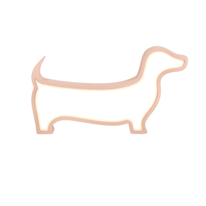 Candeeiro de mesa infantil LED DOG LED/12W/230V rosa