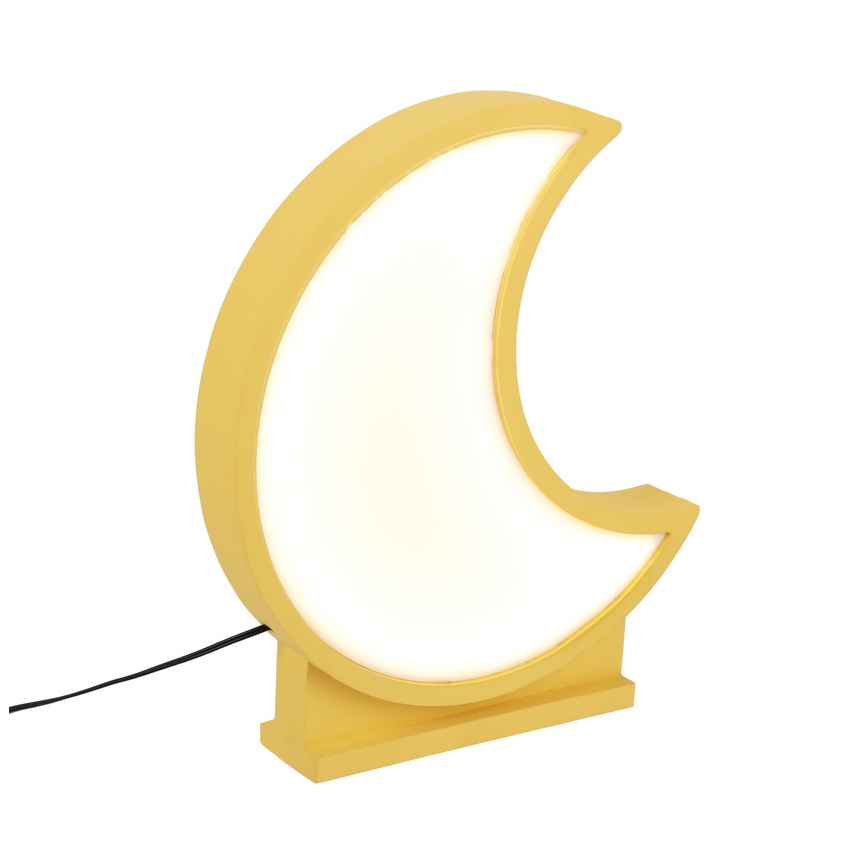 Candeeiro de Mesa Infantil LED MOON LED/12W/230V amarelo