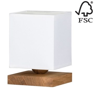 Candeeiro de mesa INGER 1xE27/25W/230V carvalho - certificado por FSC