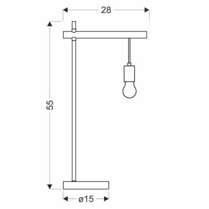 Candeeiro de mesa IZZY 1xE27/60W/230V