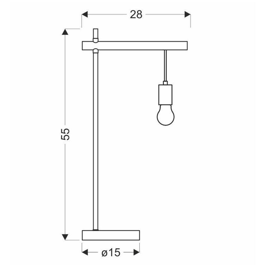 Candeeiro de mesa IZZY 1xE27/60W/230V
