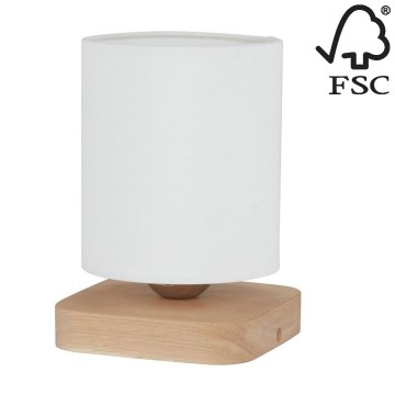 Candeeiro de mesa JENTA 1xE27/25W/230V carvalho - certificado por FSC