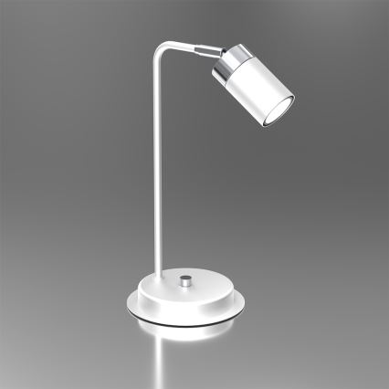 Candeeiro de mesa JOKER 1xGU10/25W/230V branco/cromado brilhante