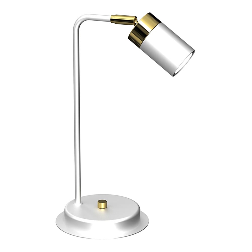 Candeeiro de mesa JOKER 1xGU10/25W/230V branco/dourado
