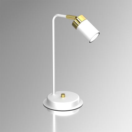 Candeeiro de mesa JOKER 1xGU10/25W/230V branco/dourado