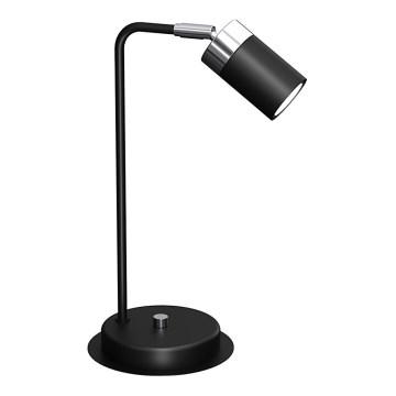 Candeeiro de mesa JOKER 1xGU10/25W/230V preto/cromado brilhante