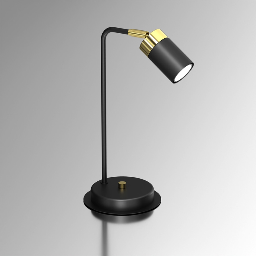 Candeeiro de mesa JOKER 1xGU10/25W/230V preto/dourado