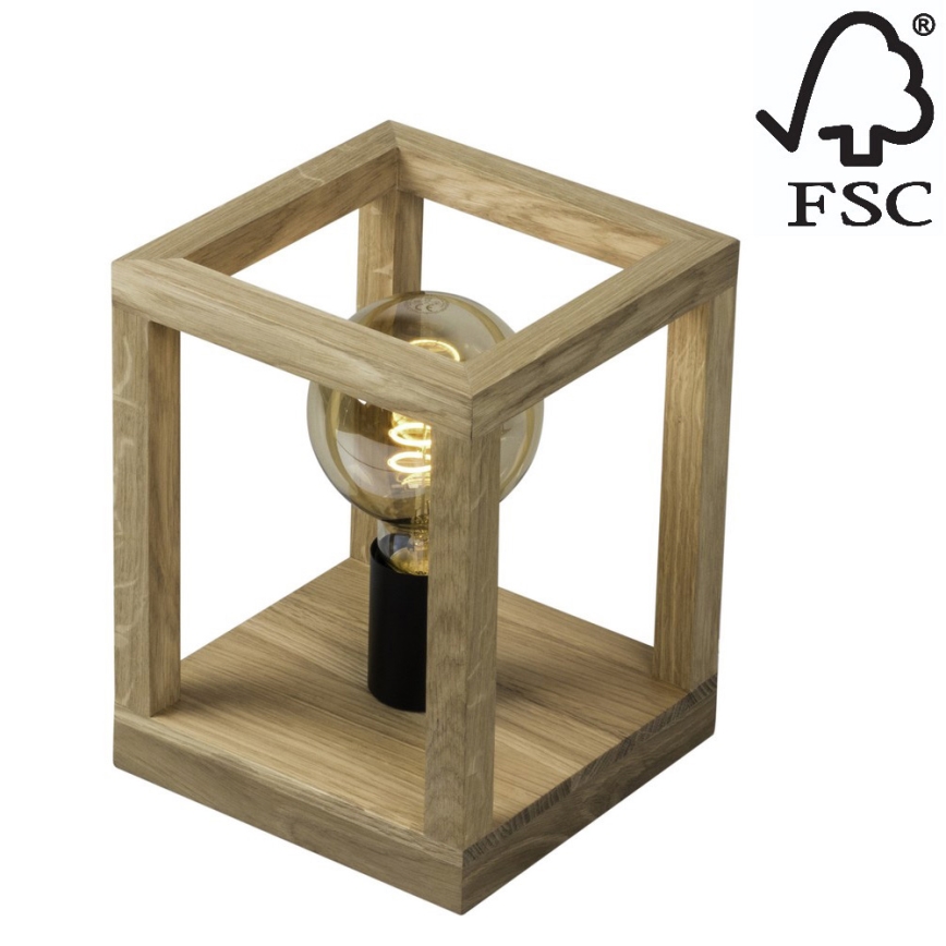 Candeeiro de mesa KAGO 1xE27/60W/230V carvalho mate - certificado por FSC